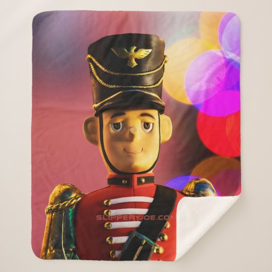 Couverture Sherpa figurine de soldat de jouets de Noël SlipperyJoe g (Devant)