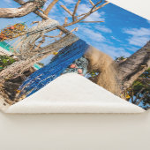 Couverture Sherpa Filets de pêche séchant sur la plage (3/4)