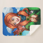 Couverture Sherpa Fille chanceuse (Devant (Horizontal))