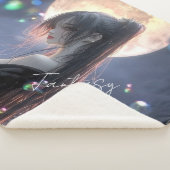 Couverture Sherpa Fille de fantasy sombre / Esthétique (3/4)