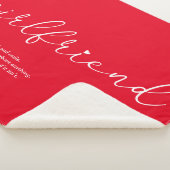 Couverture Sherpa Fille Définition Amour Coeur Chic Script Rouge (3/4)