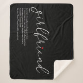 Couverture Sherpa Fille Définition Amour Coeur Élégant Script (Devant)