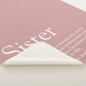Couverture Sherpa Fille Dusty Rose rose Fun Sister Définition (3/4)