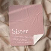 Couverture Sherpa Fille Dusty Rose rose Fun Sister Définition
