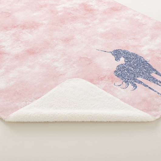 Couverture Sherpa Fille Glam Blush rose violet Parties scintillant U (3/4)