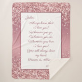 Couverture Sherpa Fille Je T'Aime (Devant)