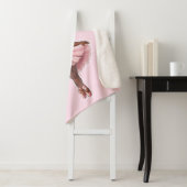 Couverture Sherpa Fille noire Ballerina Rose Ballet (En situation)