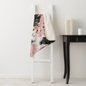 Couverture Sherpa Fille Rose Black Gold Cowgirl Cowhide (En situation)