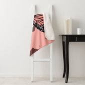 Couverture Sherpa Fille Rose Nourrir Monarque Papillon Paire (En situation)