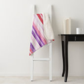 Couverture Sherpa Fille violet rose rose rouge rayures Noël (En situation)