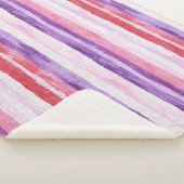 Couverture Sherpa Fille violet rose rose rouge rayures Noël (3/4)