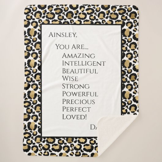 Couverture Sherpa Fille Vous Êtes Extraordinaire (Devant)