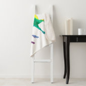 Couverture Sherpa Filles de silhouette de licorne d'aquarelle (En situation)