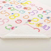 Couverture Sherpa Filles mignonnes birmanes roses Script Alphabet Fl (3/4)