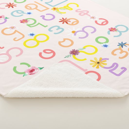 Couverture Sherpa Filles mignonnes birmanes roses Script Alphabet Fl (3/4)