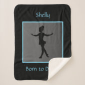 Couverture Sherpa Filles "Nées à la Danse" avec nom (Devant)