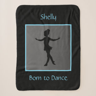 Couverture Sherpa Filles "Nées à la Danse" avec nom