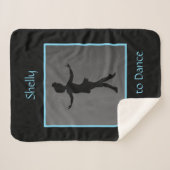 Couverture Sherpa Filles "Nées à la Danse" avec nom (Devant (Horizontal))