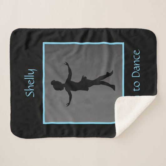 Couverture Sherpa Filles "Nées à la Danse" avec nom (Devant (Horizontal))