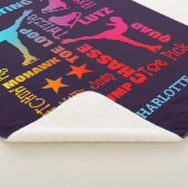 Couverture Sherpa Filles Patinage sur glace Thème Coloré Amusant (3/4)