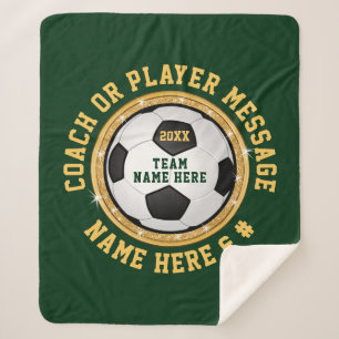 Couverture Sherpa Filles Soccer Personnalisé Idées Cadeaux De Nuit