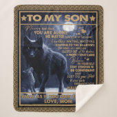 Couverture Sherpa Fils d'amour| Lettre à mon fils Ne vous sentez jam (Devant)