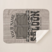 Couverture Sherpa Fils de fusil Occidental Personnalisés Vieux Salon (Devant (Horizontal))