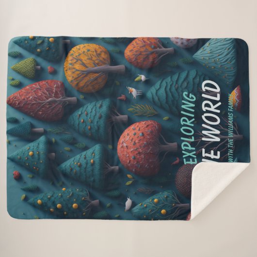 Couverture Sherpa Fils d'Imaginaire modifiables oiseaux forestiers, (Devant (Horizontal))