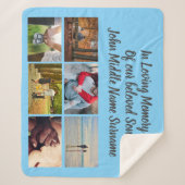 Couverture Sherpa Fils souvenir 6 mur de mémoire photo collage (Devant)