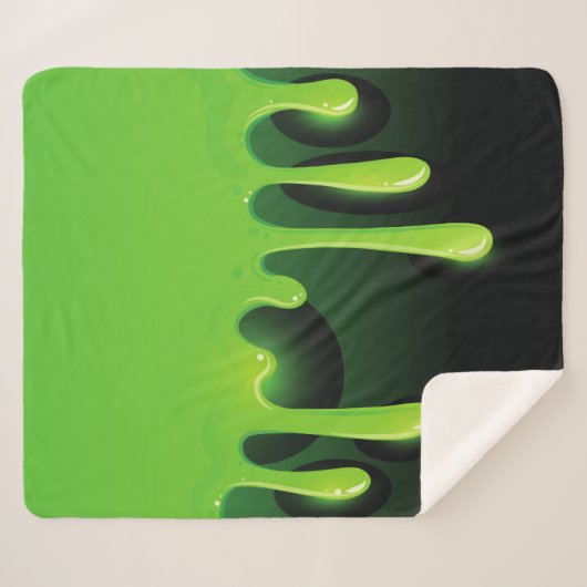 Couverture Sherpa fine verte (Devant (Horizontal))