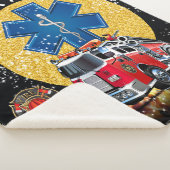 Couverture Sherpa Firefighter EMS enveloppé dans l'amour Sherpa Blan (3/4)