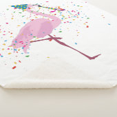Couverture Sherpa Flamant rose - Animaux ayant une fête (3/4)