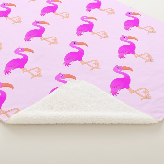 Couverture Sherpa Flamant rose bébé Sherpa Blanket (3/4)