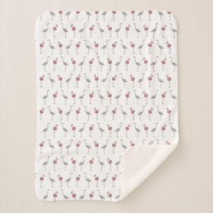 Couverture Sherpa Flamant rose Frenzy Sherpa Blanket (choisissez Cou