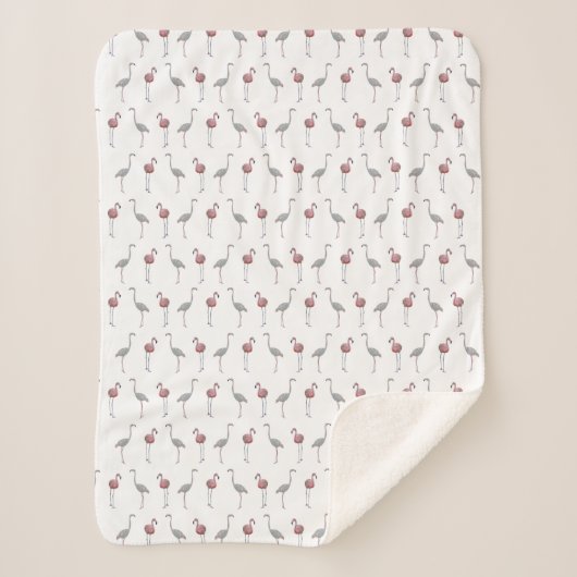 Couverture Sherpa Flamant rose Frenzy Sherpa Blanket (choisissez Cou (Devant)