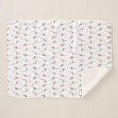 Couverture Sherpa Flamant rose Frenzy Sherpa Blanket (choisissez Cou (Devant (Horizontal))