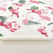 Couverture Sherpa Flamants roses Love Motif (3/4)