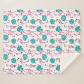 Couverture Sherpa Flamants roses roses (Devant (Horizontal))