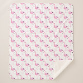 Couverture Sherpa Flamants roses roses (Devant)