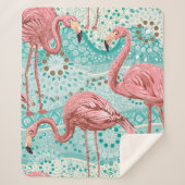 Couverture Sherpa Flamants roses sans soudure motif (Devant)