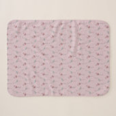 Couverture Sherpa Flamingo Frenzy (Rose Poussiéreu (Devant (Horizontal))