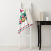 Couverture Sherpa Flamingo rose tropicale/Floride (En situation)