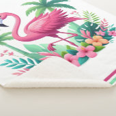 Couverture Sherpa Flamingo rose tropicale/Floride (3/4)
