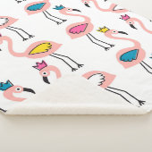 Couverture Sherpa Flamingo with crown seamless pattern. (3/4)