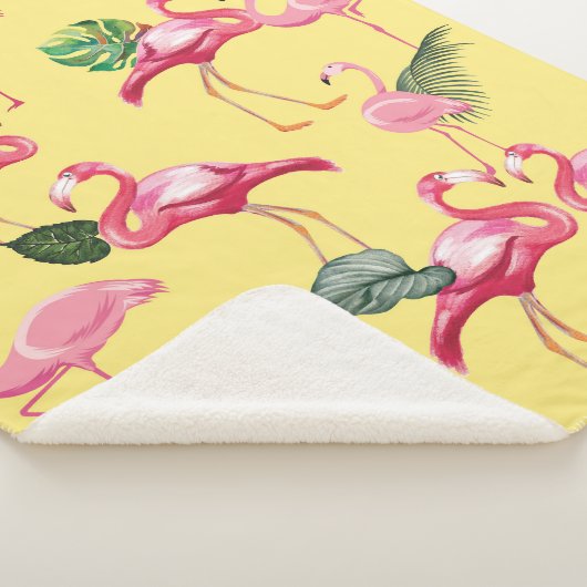 Couverture Sherpa Flamingos Love Pattern 3 (3/4)