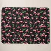 Couverture Sherpa Flamingos Love Pattern 4 (Devant (Horizontal))
