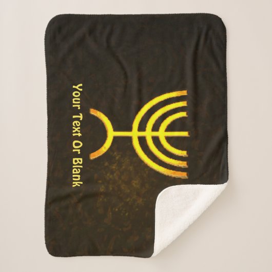 Couverture Sherpa Flamme de Menorah (Devant)