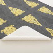 Couverture Sherpa flamme dorée ornementale (3/4)