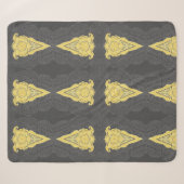 Couverture Sherpa flamme dorée ornementale (Devant (Horizontal))