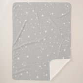 Couverture Sherpa Flamme gris argenté (Devant)